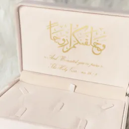 Caixa de joias de flanela personalizada, colar, anel, brinco, pulseira, caixa de joias, caixa de presente para noiva, dama de honra, casamento, caixa de joias