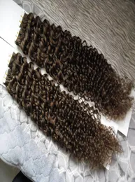 Remy Skin Weft Tape in lockigem Haarverlängerung, 100 g, 40 Stück, verworrenes lockiges Klebeband in Echthaarverlängerungen, Remy Double Sided Tape Hair6378153