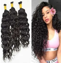 Brazilian Bulk Hair 3pcs Lot 100 Human Wet And Wavy Micro mini Braiding Hair Bulks Grade 9a7416414