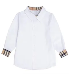 Grandes meninos brancos camisas casuais de algodão crianças xadrez camisa manga longa primavera outono crianças turndown colarinho camisa criança topos 312 yea1375765