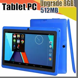 PC 100X Q88 7 inch Android 4.4 Allwinner A33 Capacitive Screen Quad Core 512MB Upgrade 8GB Dual Camera External Tablet PC for gift A