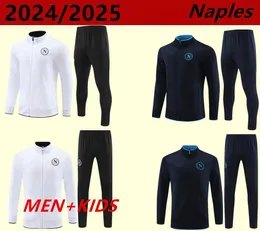 24/25 Napoli TrackSuit kit giacca da calcio 24/25SSC Napoli AE7 Hommes tuta da allenamento formazione tuta Chandal survêtement foot maillot de giacche da calcio