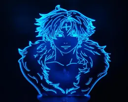 Night Lights X Chrollo Lucilfer 3D LED Illusion Anime Table Lamp för julklapp8987075