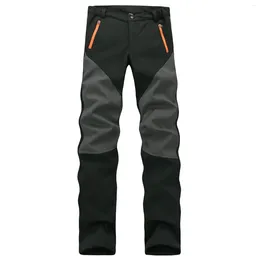 Pantaloni da uomo Uomo Y2k Vintage Elegante Contrasto di colore Splicing Trekking Autunno Inverno Tasca con cerniera Leggings in pile Pantaloni sportivi casual