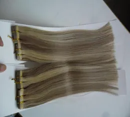 امتدادات الشعر لحمة الجلد 200 جم 80pcs شريط في الشعر 100 remy remy recesions 7233854