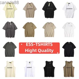 Moda Algodão Designer Ess Camiseta Mulheres Mens Esstenials Camisetas 3D Letra Essentialss Tee Gráfico Hight Quality Essentialls Homens Essentails Xatclothing EEGB