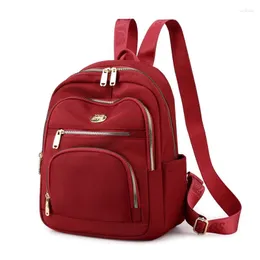 School Bags Back Pack Fashion Women Backpacks Hit Color Patchwork Backpack For Girls Bag Nylon Travel Bagpack Ladies Rucksack Sac