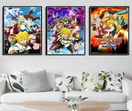 Affisch och tryck Japan Anime Comic The Seven Deadly Sins Art Målande väggkonst Canvas Väggbilder för vardagsrum heminredning2844037