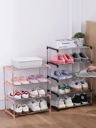 Zespół gospodarstwa domowego wielowarstwowy stojak na buty proste przechowywanie wielofunkcyjne przedmioty Floortofiżowanie metalu 240102