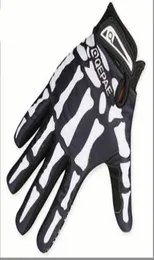 Мужские дизайнерские байкерские гоночные перчатки, летние зимние перчатки с пятью пальцами, дышащие перчатки с защитой пальцев и черепом с принтом 3205059