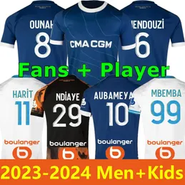 23 24 24 Domowe koszulki piłkarskie 2023 2024 Away Maillot Foot Cuisance Guendouzi Ndiaye Clauss Trzecia koszulki piłkarskie Veretout Nuno Harit Alexis Payet om Vitinha Men Kit Kids