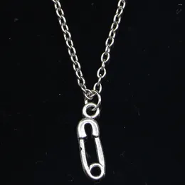 Chains 20pcs Fashion Necklace 19x6mm Safety Pin Baby Diaper Pendants Short Long Women Men Colar Gift Jewelry Choker