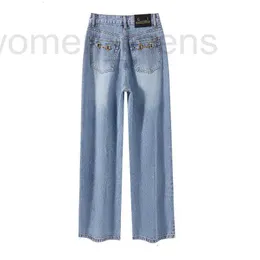 Women's Jeans designer Blue washed wide leg waisted jeans for women's spring new heavy craft Nanyou floor mop pants HFF5 YN8Y