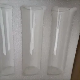 Candelabro de vidro tubo sombra chá luz castiçal capa abajur cilindro reto 240103