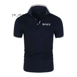 Projektant Boss Boss Polo Shirt Luksusowa marka Boss Boss List Casual krótkie rękawie Szef Mężczyźni Modna Labia Lapel Połowa rękawów Boss Mens Polo 8922