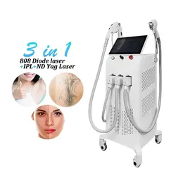 Q Switched Nd Yag Tattoo Remove + 755 1064nm 808 Depilazione laser a diodi + Maquina Laser Ipl Attrezzature per saloni per lesioni vascolari