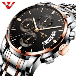 NIBOSI NOWOŚĆ WATCH MĘŻCZYZNA KWARTZ WIELKI KWARTZ ZATWARZENIE MENS MARZEK TOP MARKE LUXURY WODY ODPOWIEDZIENIE WARTOOR WATR RELOGIO MASCULINO2272