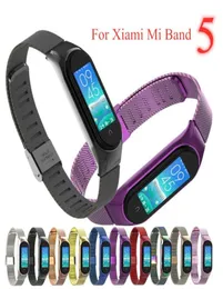 Xiaomi Mi Bant için 5 Kayış Metal Bileklikler Paslanmaz Çelik Bilezik mi Bant 5 Kayışı Correa Miband 5 Bilek Bantları Pulsera2674740