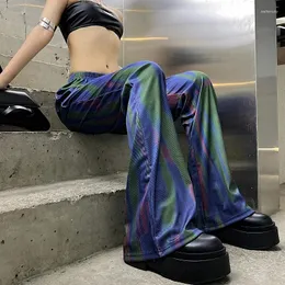 Pantaloni da donna Harajuku Vintage Pantalones Tie Dye Estetica Vita alta Semplice Flare Autunno Streetwear Y2k Abbigliamento casual allentato