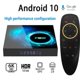 Box Android 10.0 TV Box 6K 4K 1080P Allwinner H616 쿼드 코어 4GB 32GB 64GB WiFi 2.4G 5G 듀얼 밴드 미디어 플레이어 세트 상단 상자 T95 G10 VOI