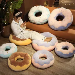Dolls Cm Kawaii Plush Donuts Cushion Cartoon Simulation Food Cuddle Pop Chair Sofa Floor Mat Gift for Lovers Children J220704