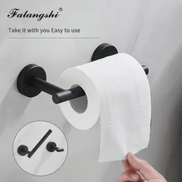 Black Toilet Paper Holder Roll Dispenser Wall Mount Foldable Stainless Steel Towel Hanger Bathroom Accessories WB8235 240102