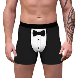 Underpants Natal Digital Impresso Roupa Interior Respirável Masculina para Uso Diário Confortável e Elástico Calças de Ângulo Plano