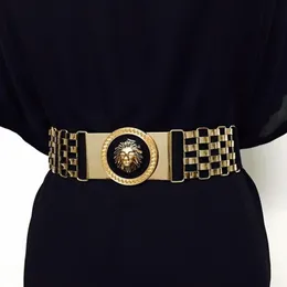Bälten Metall Bright Surface Hollow Chain Elastic Belt Mirror Thin Female Womans Luxury315x