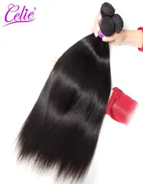 Celie Hair Straight Brazilian Hair Weave Bundles 1030 Inch Natural Color Human Bundle 100 remy extensions4901709