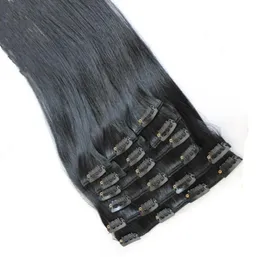 GRETREMY 20QUOT 24QUOT CLIP INON HAIR EXTENSIONS BRAZILIAN MALAYSIAN PERUIAN INDIAN REMY Human Hair Straight Weave 10pcsset5005122