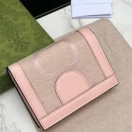 Portafogli Portafogli grandi con lettere rosa Stilista Porta carte in pelle da donna Marchio di lusso Tasca portamonete alla moda Lettere dorate Borsa Fannypack