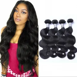 Wefts Body Wave Bundles 3/4 pcs Mongol Não Remy Extensões de Cabelo Humano para Mulheres Negras 826 polegadas