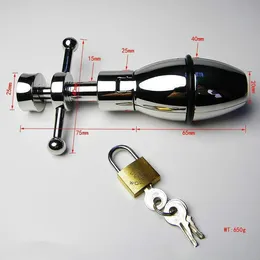 Toys 2022 Anal Stretching open tool Adult SEX Toy Stainless Steel Plug With Lock Expanding Ass Appliance Toy Ultimate Asslock