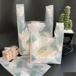 Presentförpackning 50st Mat plastpåse mode fjäder mönster väst pizza hamburgare yttre förpackning stormarknad butik party bröllop godis drop dhcqu