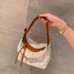 Borsa a tracolla Cubi Borsa a mano da donna Loewies Borsa da donna alla moda ricamata con cigno Borsa da donna 2024 Nuova borsa monospalla portatile in tela con tracolla HBUW