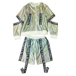 Veste Et Pantalon à Paillettes Colorées Pour Hommes, Costumes De Jazz, Discothèque, Ds Dj, Tenue De Danse Hip Hop, XS2216