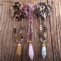 Ожерелья с подвесками RH, модные ювелирные изделия в стиле бохо, случайной формы, натуральные камни/стеклянные кристаллы, полудрагоценные ожерелья-капли, женское ожерелье в богемном стиле, Прямая поставка