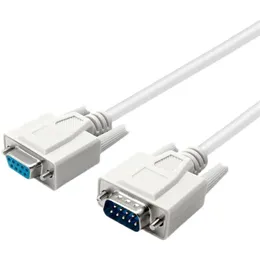 Serielles DB9-Kabel, COM-Port, RS232-Verbindungskabel, 9-poliges Cross-Over-Direktverlängerungskabel von Stecker zu Buchse zu Buchse, reines Kupfer
