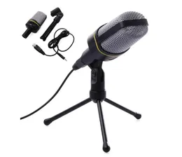 Microfones Professional Studio Condenser Microphone With Stativ Handle Justerbar volymmikrofon för Webcast KTV Computer Desktop Micropho