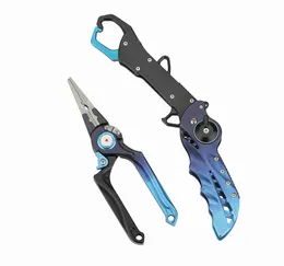 Multifunction Aluminum Fishing Pliers Saltwater Resistant Tungsten Fishing Lip Gripper Grabber Fishing Tool Set