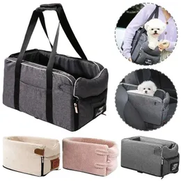 Bilsäkerhet Pet Seat Transport Dog Portable Bed Bag Dog Car Seat Safety Travel Dog Accessories 240103