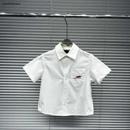 Nova camisa do bebê manga curta lapela criança camiseta tamanho 100-160 cm crianças roupas de grife logotipo bordado meninas meninos blusas dec20
