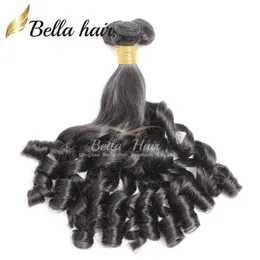 Wefts Bella Hair 9a Funmi Baby Curly Peruvian Hair Spring Curl Loose Wave Natural Black Extension 비 처리되지 않은 Weft 3 번들 로트