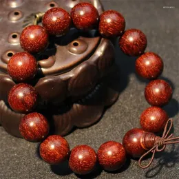 Strand xiaoye roxo sândalo handstring buda grânulo pulseira para casais masculinos e femininos redwood jóias