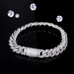 Wholesale 2022 Fashion Diamond Iced S925 Jewelry 10mm Link Hip Hop Cupan Chain Moissanite Cubelet