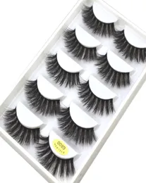 HELA 5 PAIRS Mink Eyelashes 100 PCS 3D False Lashes Winged Thick Makeupeyelash Dramatic Lashes Natural Volume Soft Fake Eye L4361858