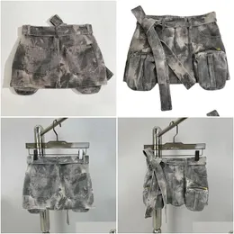 Women'S Shorts American Summer Camouflage Mti-Pocket Overalls Loose Spice Street Casual Low-Rise Short Denim Cottes Drop Delivery Ap Dhwbl