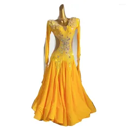 STAPOWA SUKIENKA BALIWA BALIWA WYSOKIELE SUPER Flash Decoration Large Hem Cha Tango Waltz Adult Professional Clothing