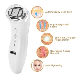 Ausrüstung Ultraschall Mini Hifu hochintensive fokussierte Ultraschall-Gesichtslifting-Maschine Facelift RF LED Anti-Falten-Hautpflege Spa Schönheit