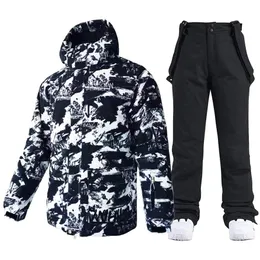 Jacken Männer Neue Dicke Warme Ski Anzug Winter Wasserdichte Snowboard Jacken und Hosen Outdoor Ski Outfit Winddicht Berg Schnee Tragen männlichen